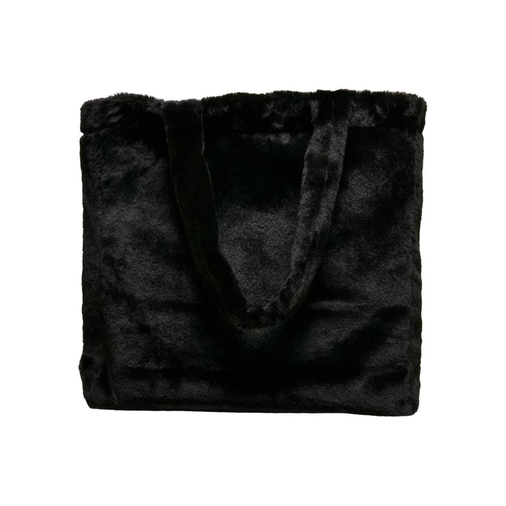 Urban Classics - Fake Fur Tote bag - Black